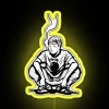 RGB Neon Sign of Great Teacher Onizuka in Tuxedo with Cigarette - Vibrant Yellow