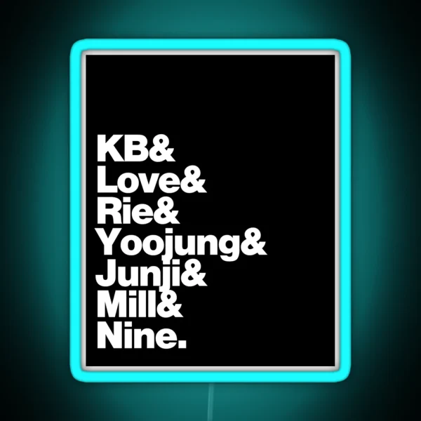 ONLYONEOF And Members Names RGB Neon Sign