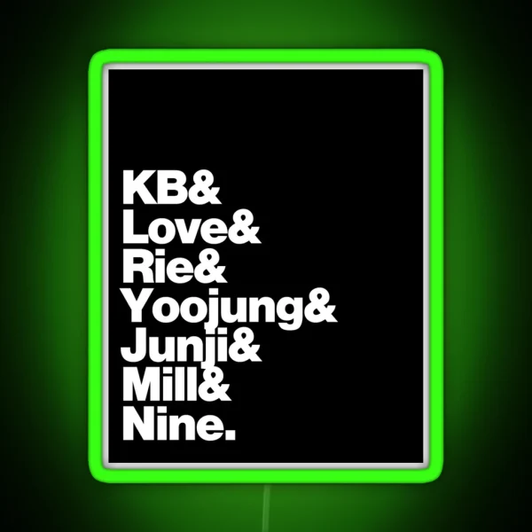 ONLYONEOF And Members Names RGB Neon Sign