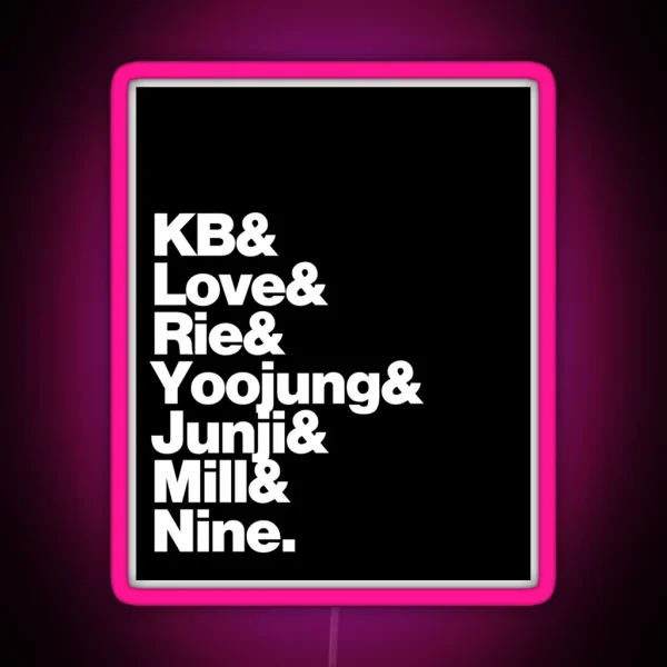 ONLYONEOF And Members Names RGB Neon Sign