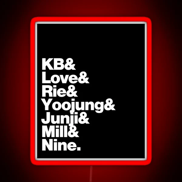 ONLYONEOF And Members Names RGB Neon Sign