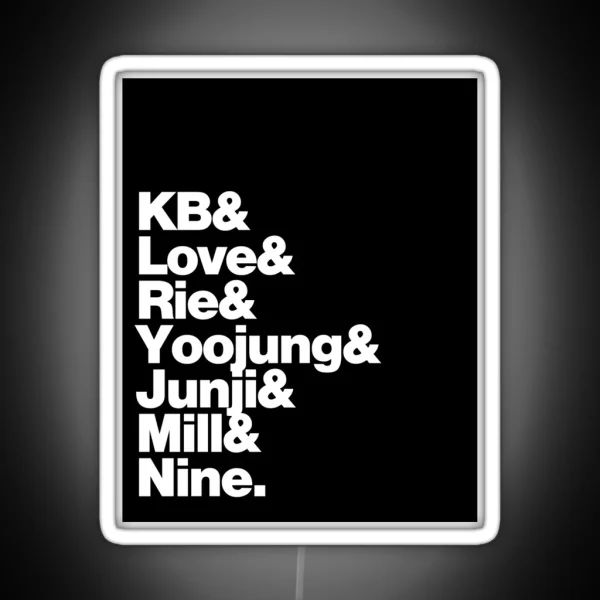 ONLYONEOF And Members Names RGB Neon Sign