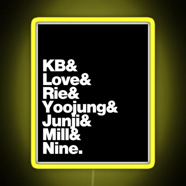 ONLYONEOF And Members Names RGB Neon Sign