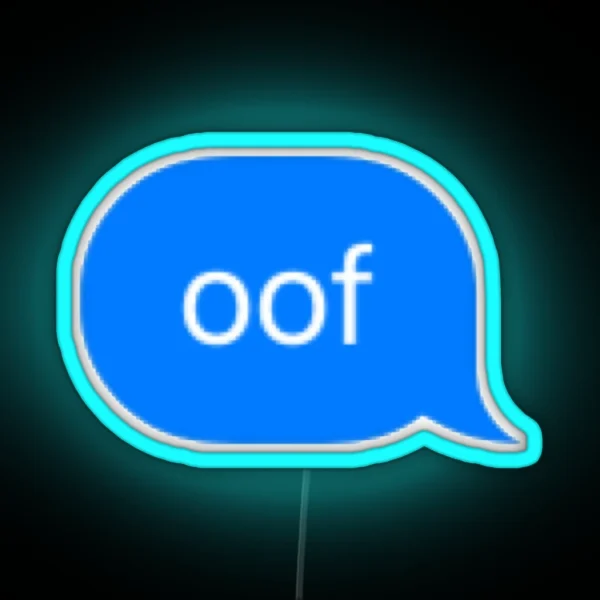 Oof Text RGB Neon Sign