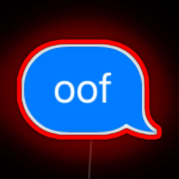 Oof Text RGB Neon Sign