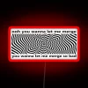 funny bumper sticker you wanna let me merge so bad car bumper rgb neon sign