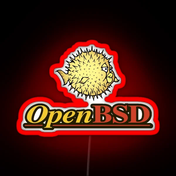Openbsd Logo RGB Neon Sign