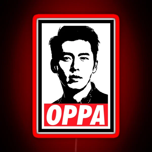 Oppa Hyun Bin RGB Neon Sign
