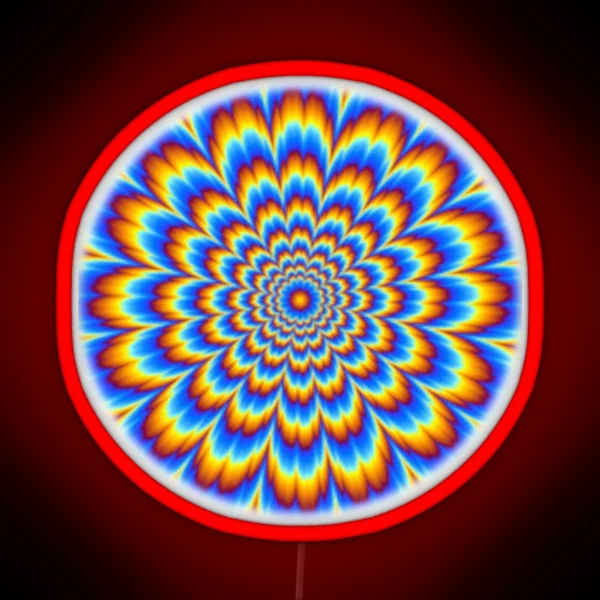 Optical Illusion Appears To Move RGB Neon Sign