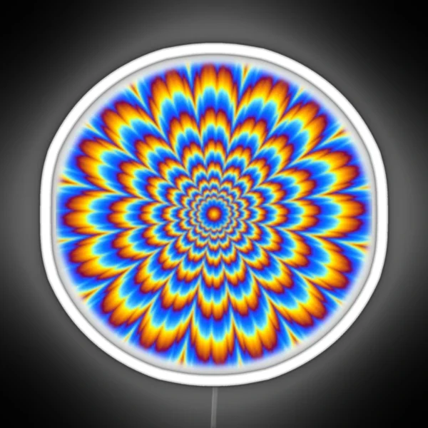 Optical Illusion Appears To Move RGB Neon Sign