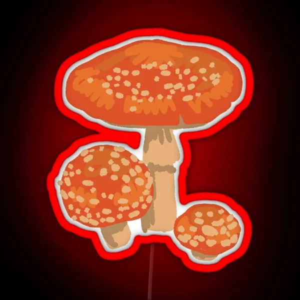 Orange Amanita RGB Neon Sign