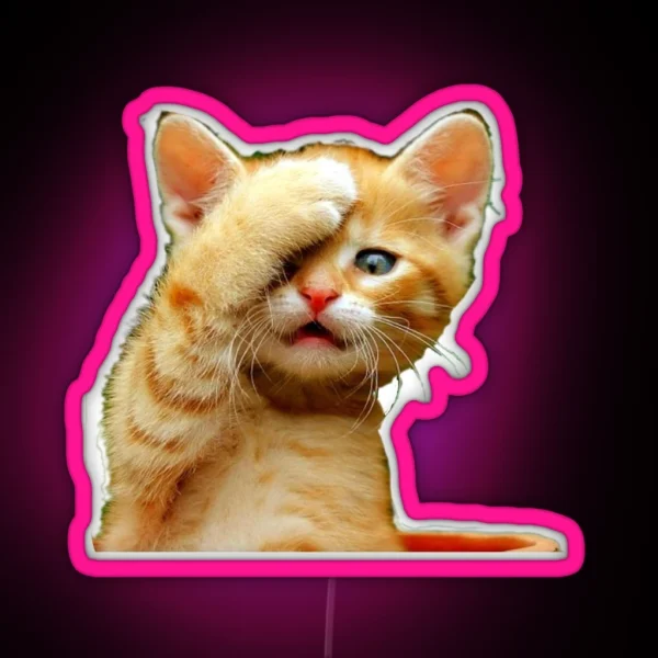 Orange Kitten HD Picture RGB Neon Sign