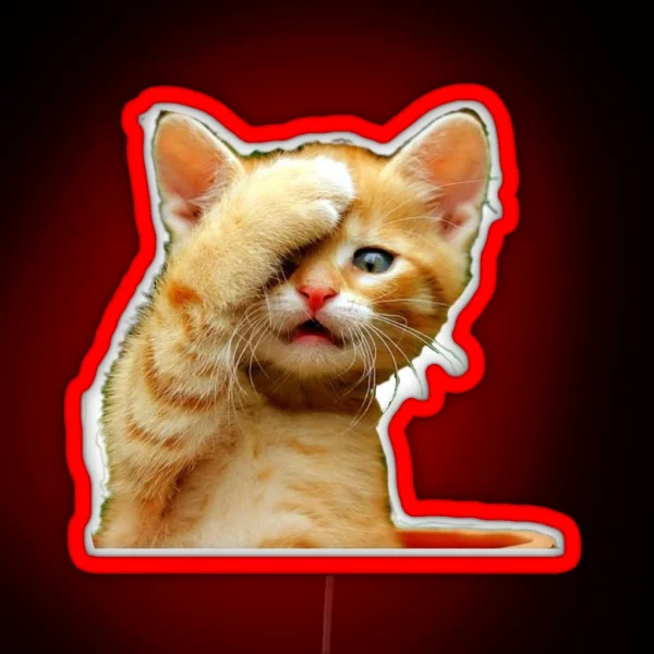Orange Kitten HD Picture RGB Neon Sign