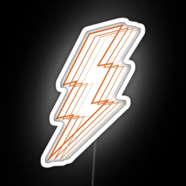 Orange Lightening Bolt RGB Neon Sign