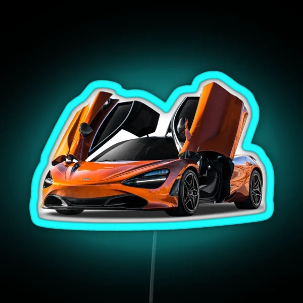 Orange Super Mclaren P1 Formula 1 Design RGB Neon Sign