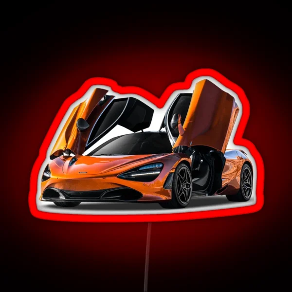Orange Super Mclaren P1 Formula 1 Design RGB Neon Sign