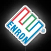 Enron logo RGB neon sign white