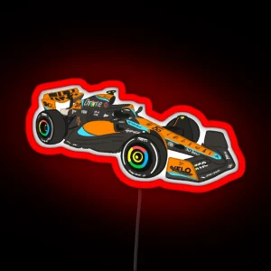 Oscar Piastri F1 Car RGB Neon Sign