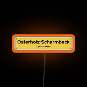 Osterholz Scharmbeck Deutschland Schild RGB Neon Sign