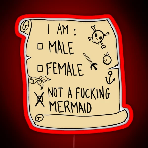 Our Flag Means Death Not A Fucking Mermaid RGB Neon Sign