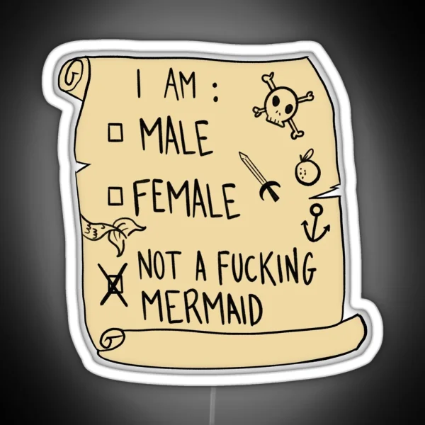 Our Flag Means Death Not A Fucking Mermaid RGB Neon Sign
