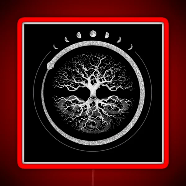 Ouroboros Tree Of Life RGB Neon Sign