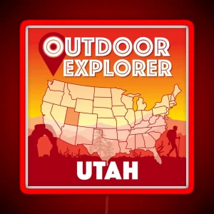 Outdoor Explorer Utah RGB Neon Sign