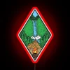 (rgb neon sign with red lighting for outdoor display)