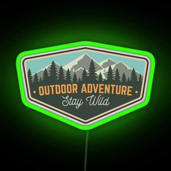 Outdoors Adventure RGB Neon Sign