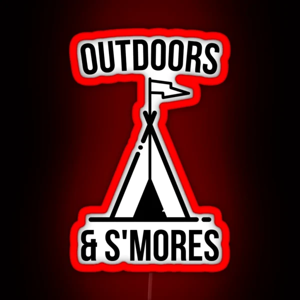 Outdoors And S Mores Led RGB Neon Sign