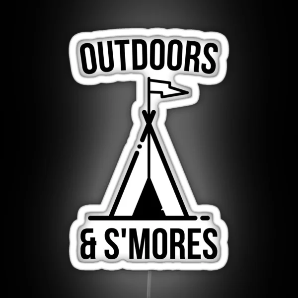 Outdoors And S Mores Led RGB Neon Sign