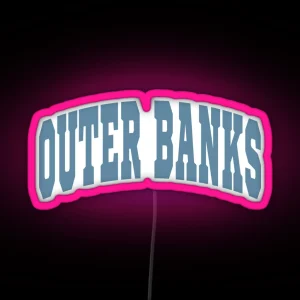 Outer Banks Varsity Lettering Design RGB Neon Sign