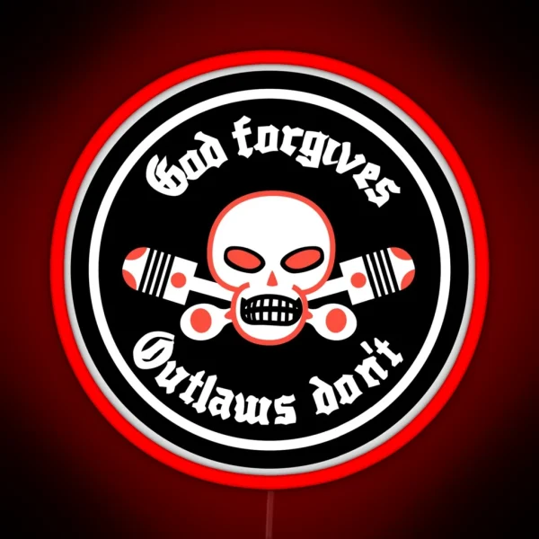 Outlaws Motorcycle Club Biker RGB Neon Sign
