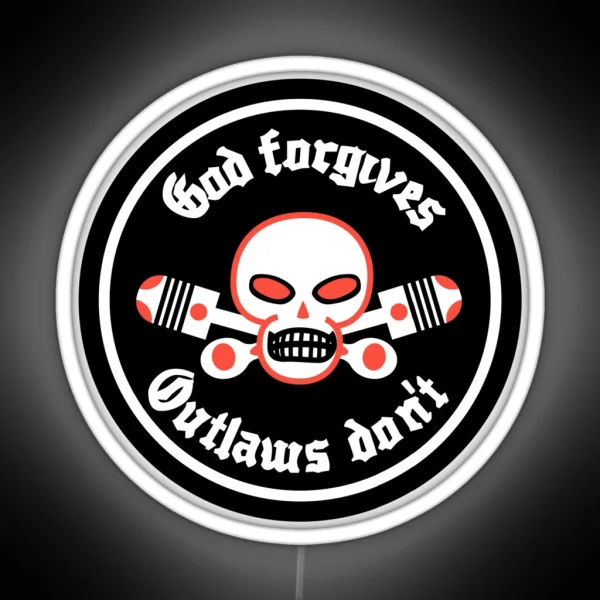 Outlaws Motorcycle Club Biker RGB Neon Sign
