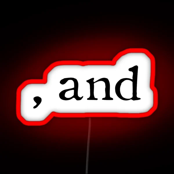 Oxford Comma And RGB Neon Sign
