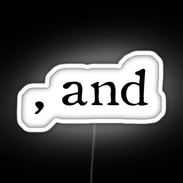Oxford Comma And RGB Neon Sign