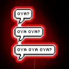 rgb neon sign in red
