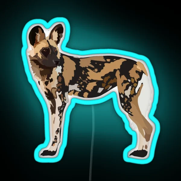 P Is For Painted Dog RGB Neon Sign