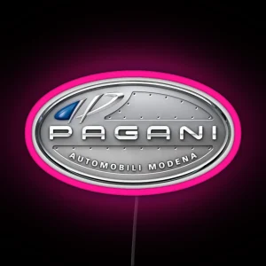 Pagani Logo Design RGB Neon Sign