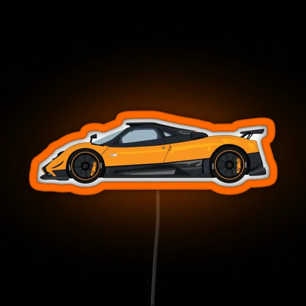 Pagani Zonda Cinque RGB Neon Sign