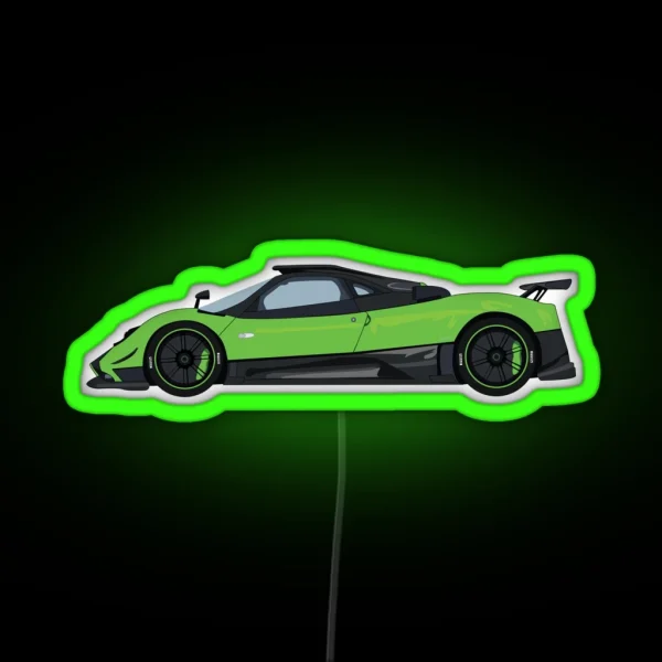 Pagani Zonda Cinque RGB Neon Sign