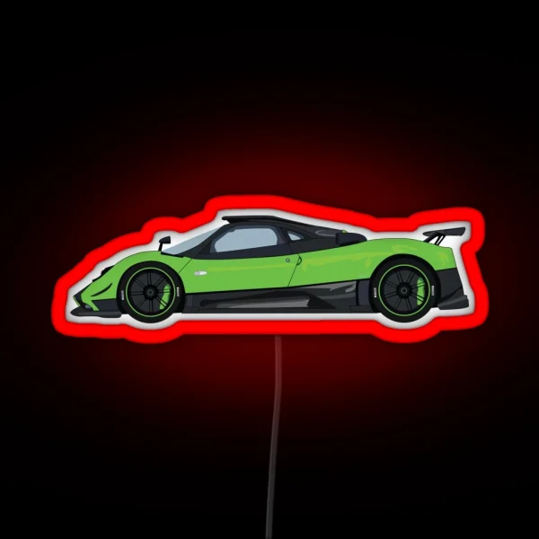 Pagani Zonda Cinque RGB Neon Sign