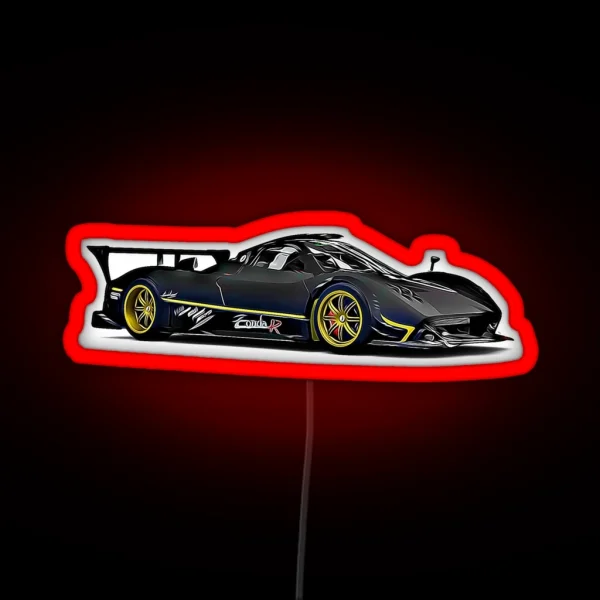 Pagani Zonda R Supercar Racing Cartoon RGB Neon Sign