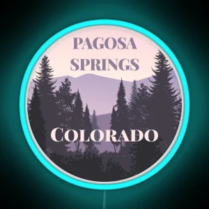 Pagosa Springs Colorado RGB Neon Sign