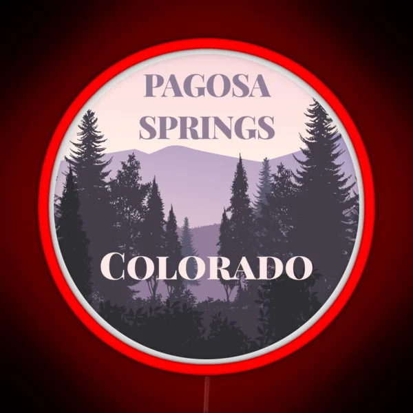 Pagosa Springs Colorado RGB Neon Sign