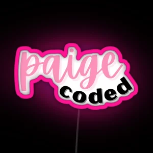 Paige Desorbo Coded Giggly Squad RGB Neon Sign