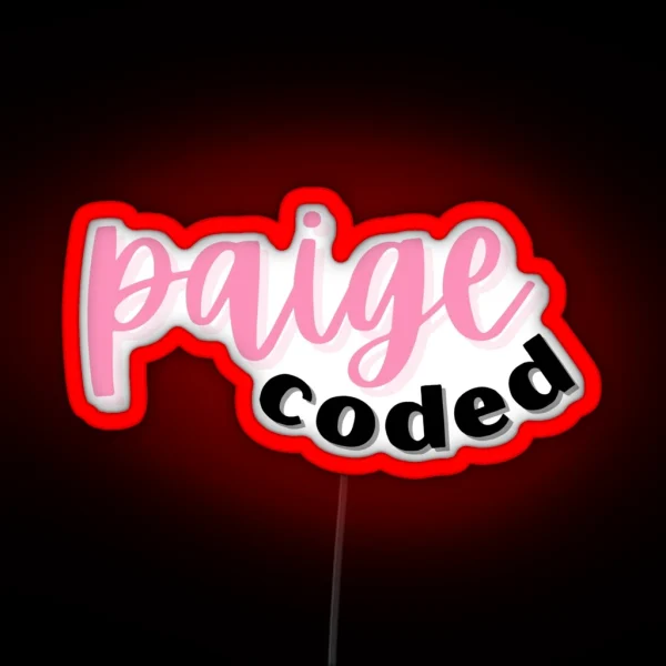 Paige Desorbo Coded Giggly Squad RGB Neon Sign