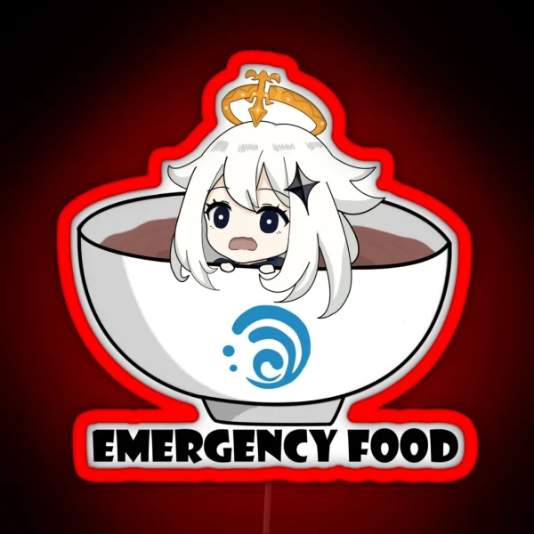 Paimon Emergency Food Genshin Impact RGB Neon Sign