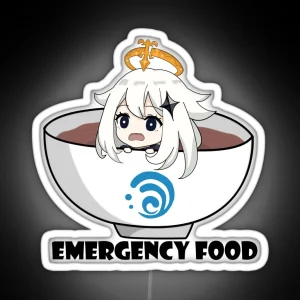 Paimon Emergency Food Genshin Impact RGB Neon Sign