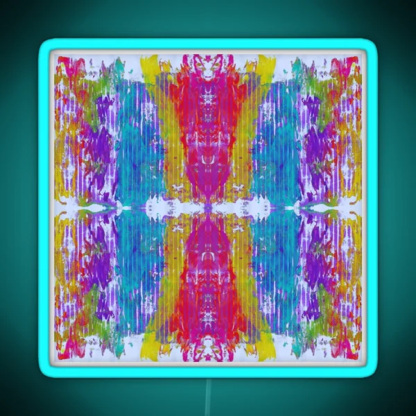 Painterly Stripes RGB Neon Sign